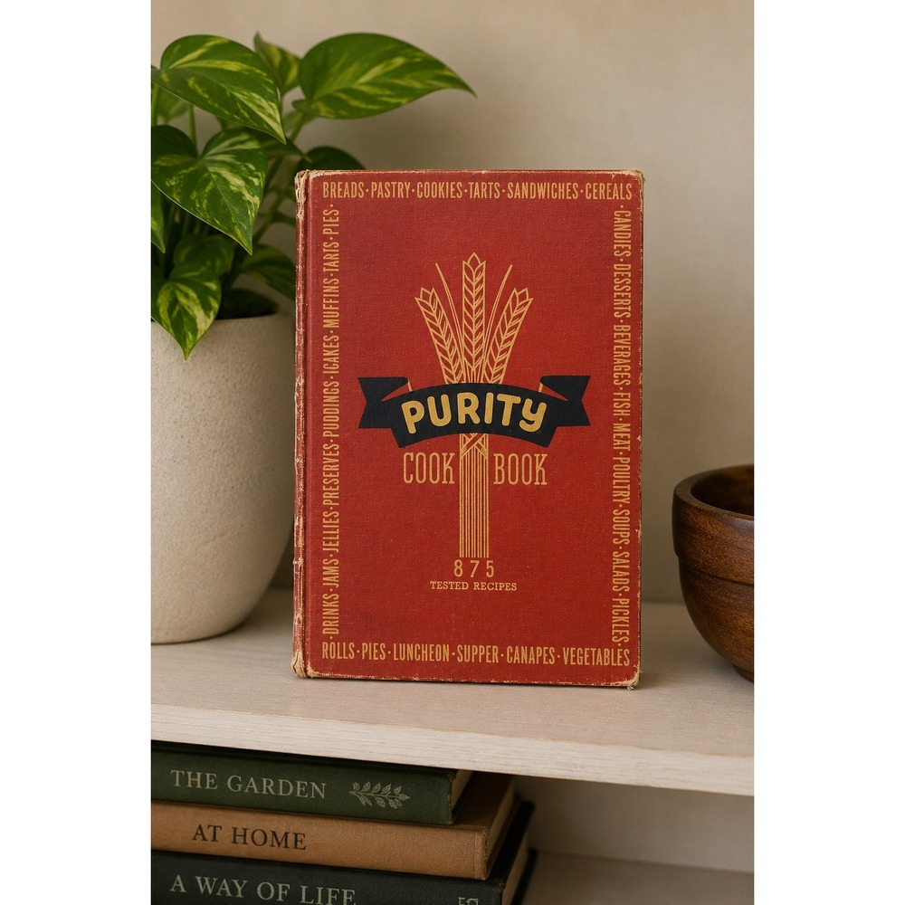Vintage Purity Cookbook Second Revision '45 Hardcover Canadian Recipe Book Notes